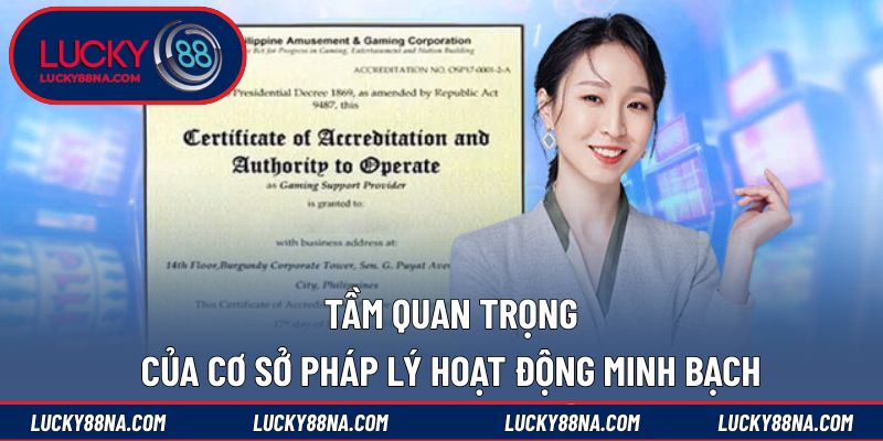 Tầm quan trọng của cơ sở pháp lý hoạt động minh bạch